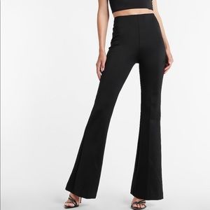 Express super high waisted body-contouring flare with built in shapeware